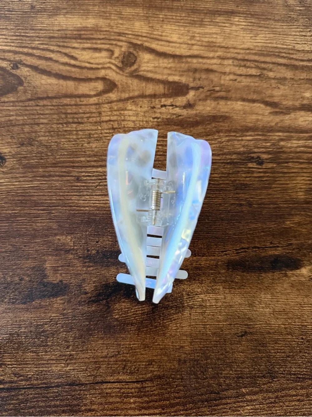Holographic Hebrew Shell Claw Clip